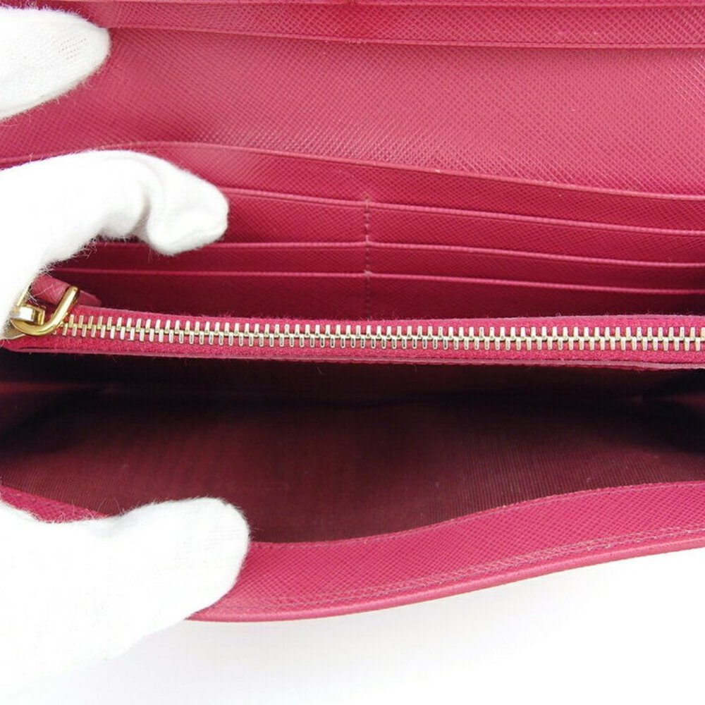 PRADA Purse Ribbon Pink Safiano Leather Auth USED T18178 - Picture 4 of 8